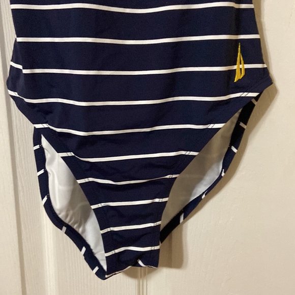 Stripes Cross Back One Piece Swimsuit NWOT - Picture 5 of 8